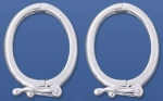 Closures,scarf holders,oval,diameter ca. 22 x 16 mm,925 Sterling Silver,2 pieces,item number 3597S-2.