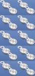 Click-capsules,outer diameter ca. 4 mm,with closed thread-hole,with closed ring,925 Sterling Silver,10 piecs,item number 3506A-10.