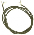 Lamp cable with wire end ferrules,3-way,gold-coloured,length ca. 2,5 m,item number 2011500-25.