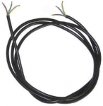 Lamp cable with wire end ferrules,3-way,black,length ca. 1,4 m,item number 2011502-14.