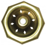 Lamp cap,octagon,with rhombus holes,brass,edge length ca. 3,2 cm,diameter ca. 8,3 cm,item number 2228600.