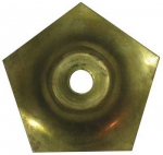 Lamp cap,pentagon,brass,edge length ca. 4,4 cm,item number 2227600.