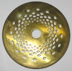 Lampenkappe,rund,Messing,perforiert,Ø ca. 9 cm