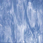 Oceanside Glas,AK 96,Sp 337-1 F,halbtransparent,hellblau,weiss,ca. 15 x 15 cm,Artikelnummer 9700212-15.