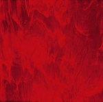 Oceanside Glass,COE 96,Sp 359-1 F,translucent,red,wispy,ca. 15 x 15 cm,item number 9700316-15.