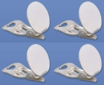 Ohrclips mit runder Klebefläche,Ø ca. 7 mm,925er Sterling Silber,4 Stücke