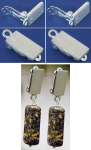 Ohrclips mit Klebefläche,ca. 8 x 19 mm,und Öse,925er Sterling Silber,gebürstet,2 Stücke,Artikelnummer 3726B-2.
