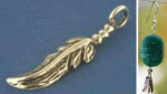 Ohrschmuck-Anhängsel,Feder mit einer Öse,ca. 16 x 4 mm,Sterling Silber,geschwärzt,1 Stück