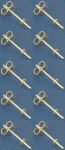 Ear studs with flat board,Ø ca. 3 mm,and pin,Sterling Silver,10 pieces,item number 3689-10.