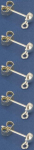 Ohrstecker mit Halbkugel,Ø ca. 3,5 mm,und Öse,925er Sterling Silber,5 Stücke,Artikelnummer 3715A-5.