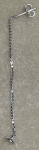 Ear stud with chein,length ca. 50 mm,and half lens,diameter ca. 5 mm,925 Sterling Silver,1 piece,item number 3728B.