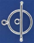 Ring-Stab-Verschluss,Durchmesser ca. 20 mm,Länge ca. 32 mm,925er Sterling Silber.