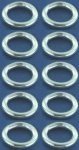 Ringe,geschlossen,925er Sterling Silber,Stärke ca. 1,5 mm,Ø ca. 9 mm,10 Stücke,Artikelnummer 3571E-10.