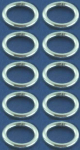 Rings,closed,Sterling Silver,thickness ca. 1,5 mm,Ø ca. 10 mm,10 pieces,item number 3571F-10.