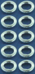 Ringe,geschlossen,925er Sterling Silber,Stärke ca. 1 mm,Ø ca. 5 mm,10 Stücke,Artikelnummer 3572A-10.