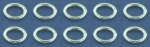 Ringe,geschlossen,925er Sterling Silber,Stärke ca. 0,7 mm,Ø ca. 5,2 mm,10 Stücke