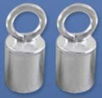 Ringhülsen,Länge ca. 15 mm,Innendurchmesser ca. 3,2 mm,925er Sterling Silber,2 Stücke,Artikelnummer 3529F-2.