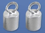 Ringhülsen,Länge ca. 10 mm,Innendurchmesser ca. 4,2 mm,925er Sterling Silber,2 Stücke,Artikelnummer 3529G-2.