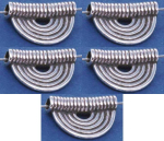 Zwischenteile,Ethnostil,925er Sterling Silber,Röhrchen mit Halbring,ca. 10 x 8 mm,5 Stücke,Artikelnummer 3960A-5.