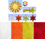 Tiffany-Glaskunst-Set mit Fensterbilder-Vorlagen 