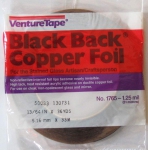 Copper foil,Venture,black coated,width ca. 13/64