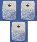 Cubes,light,centrical drilled,edge length ca. 8 mm,Sterling Silver,brushed,3 pieces,item number 3966FY-3.