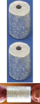 Cylinders,round,Ø ca. 6 mm,length ca. 10 mm,Sterling Silver,brushed,2 pieces,item number 3823D-2.