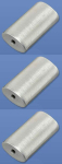 Intermediate parts,cylinder,flat,length ca. 15 mm,width ca. 8 mm,Sterling Silver,satinated,3 pieces,item number 3675KA-3.