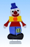 Standing clown with blue hat,table decoration,ca. 20 x 11,5 cm