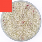 Optul Glass,float frit,granulate 4,medium coarse,COE 82,transparent,grenadine red,code 1065,100 g,item number 3589224.